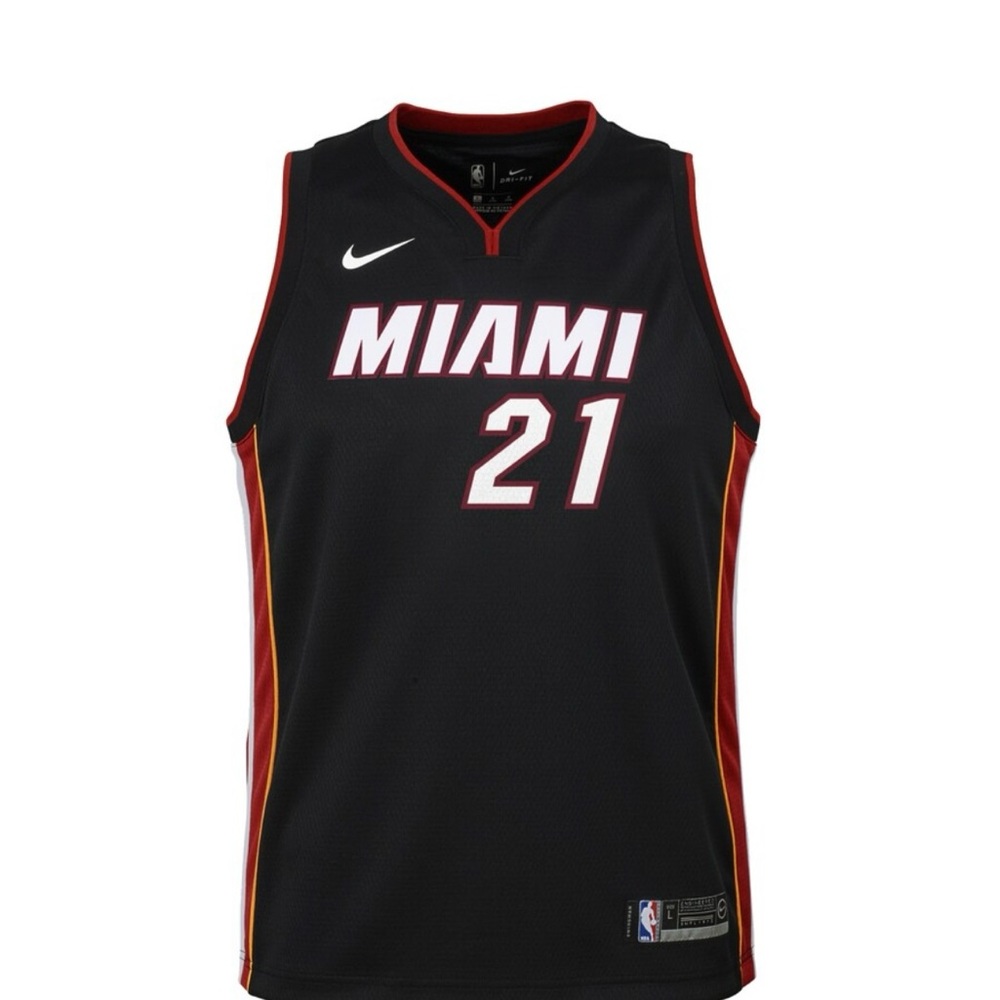 NBA Authentic Boys Size Large Miami Heat #21 Whiteside Jersey Great Condition